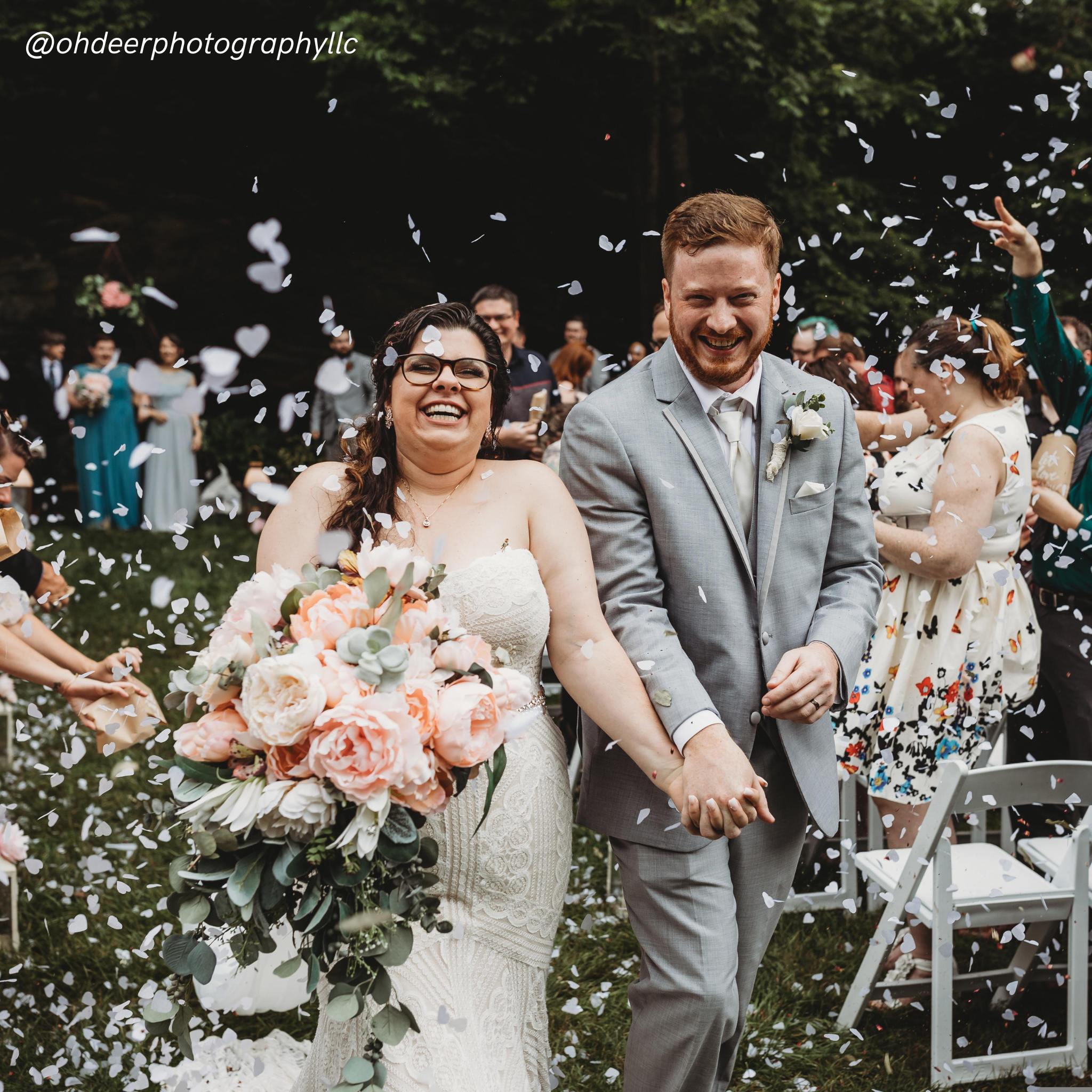 White Heart Biodegradable Confetti