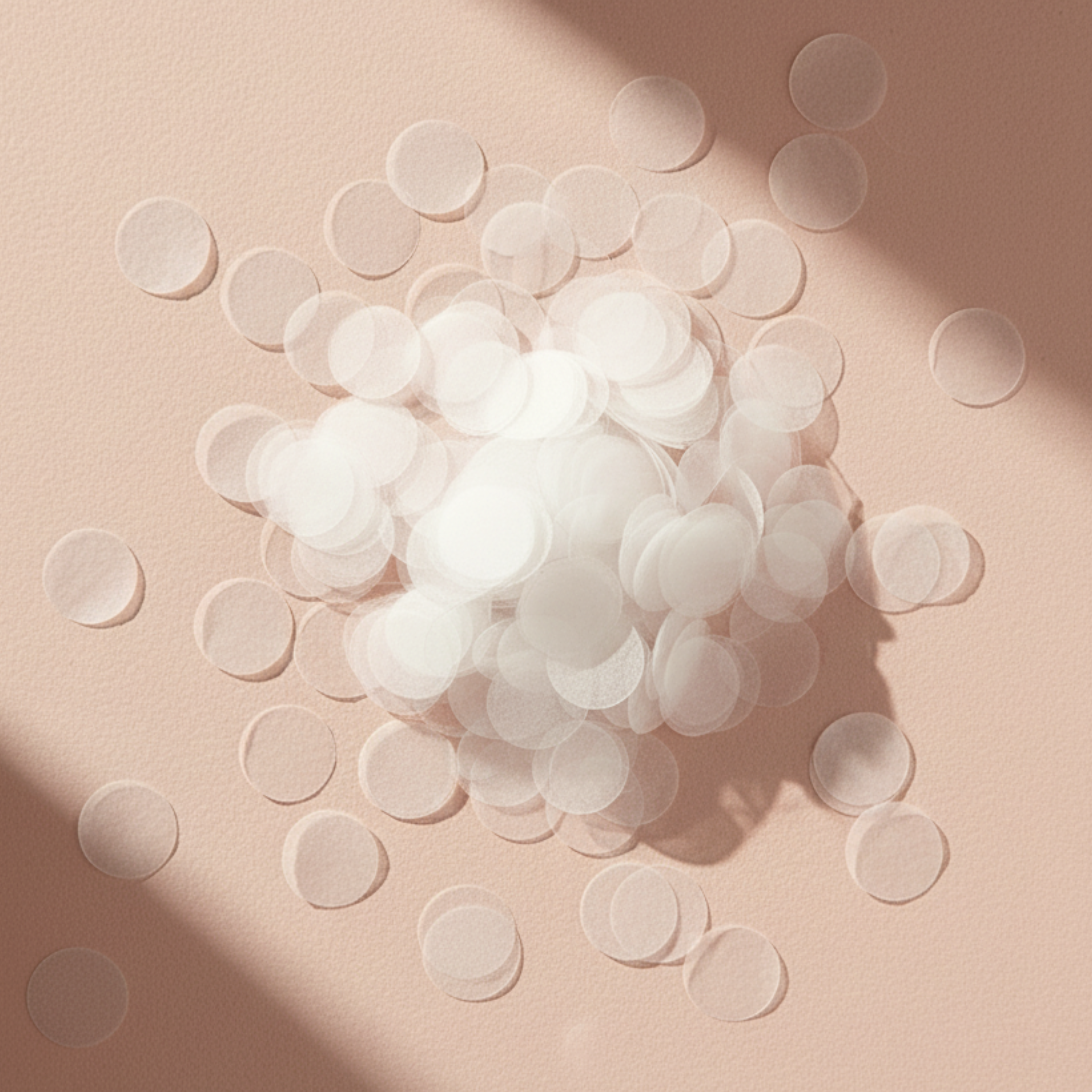 White Circle Biodegradable Confetti