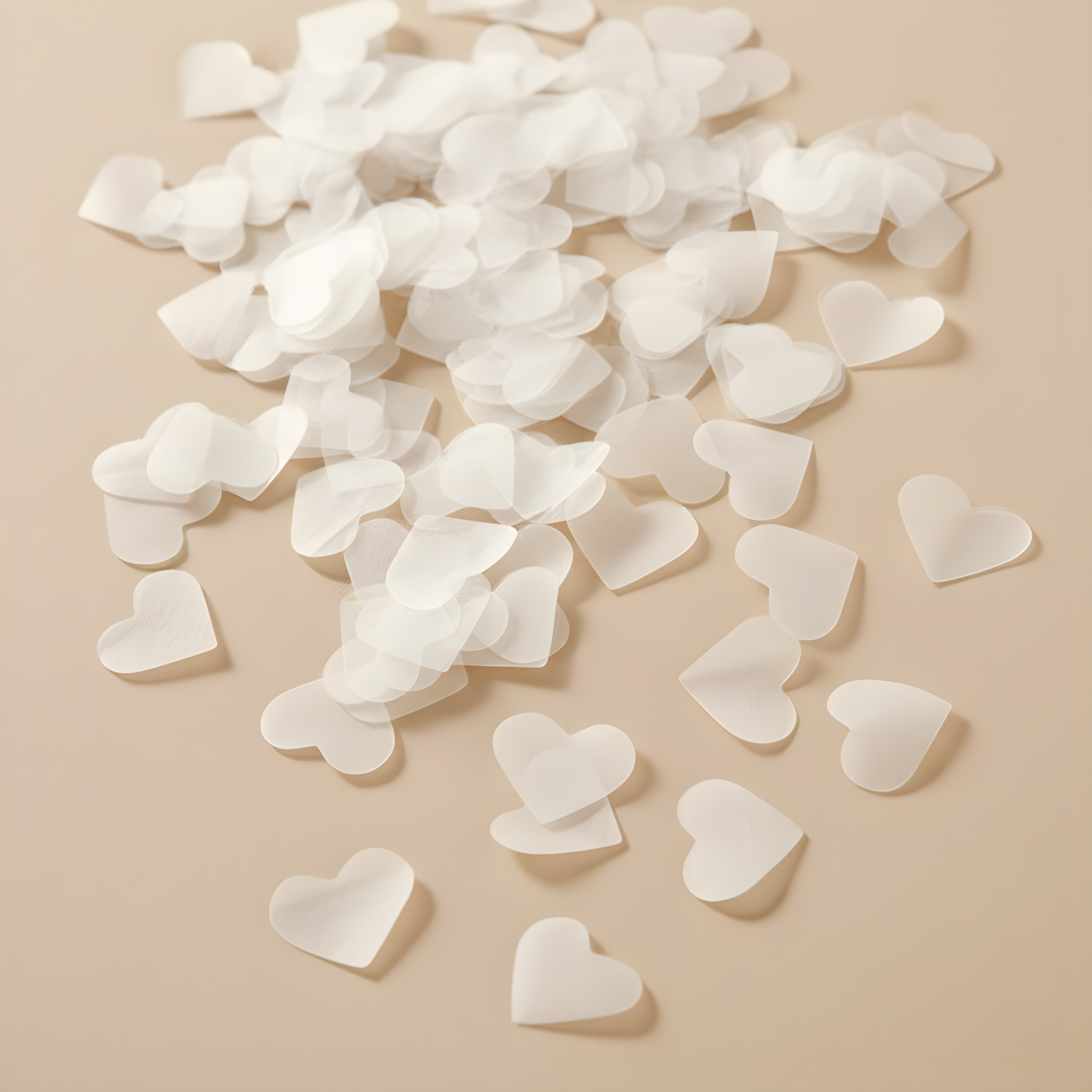 White Heart Biodegradable Confetti