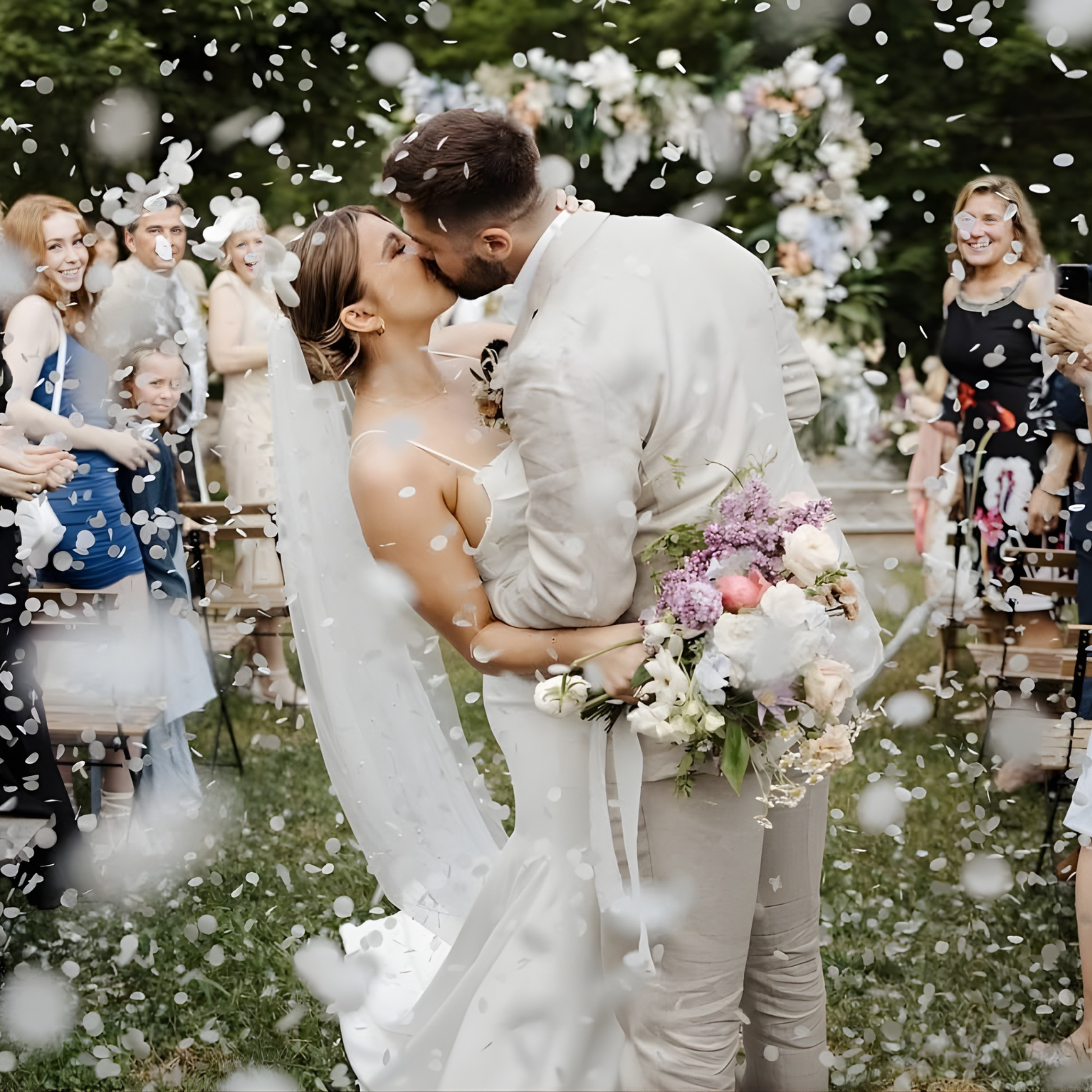 White Circle Biodegradable Confetti